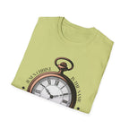 Vintage Pocket Watch T-Shirt, Unisex Graphic Tee, Timeless Gift, Casual Summer Wear, Retro Style Tee
