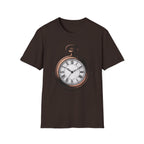 Vintage Pocket Watch T-Shirt, Unisex Graphic Tee, Timeless Gift, Casual Summer Wear, Retro Style Tee