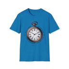 Vintage Pocket Watch T-Shirt, Unisex Graphic Tee, Timeless Gift, Casual Summer Wear, Retro Style Tee