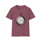 Vintage Pocket Watch T-Shirt, Unisex Graphic Tee, Timeless Gift, Casual Summer Wear, Retro Style Tee