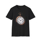 Vintage Pocket Watch T-Shirt, Unisex Graphic Tee, Timeless Gift, Casual Summer Wear, Retro Style Tee