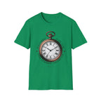 Vintage Pocket Watch T-Shirt, Unisex Graphic Tee, Timeless Gift, Casual Summer Wear, Retro Style Tee