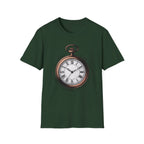Vintage Pocket Watch T-Shirt, Unisex Graphic Tee, Timeless Gift, Casual Summer Wear, Retro Style Tee