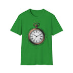 Vintage Pocket Watch T-Shirt, Unisex Graphic Tee, Timeless Gift, Casual Summer Wear, Retro Style Tee