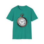 Vintage Pocket Watch T-Shirt, Unisex Graphic Tee, Timeless Gift, Casual Summer Wear, Retro Style Tee