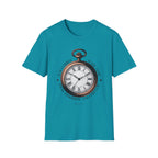 Vintage Pocket Watch T-Shirt, Unisex Graphic Tee, Timeless Gift, Casual Summer Wear, Retro Style Tee