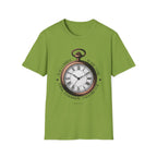Vintage Pocket Watch T-Shirt, Unisex Graphic Tee, Timeless Gift, Casual Summer Wear, Retro Style Tee