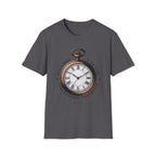 Vintage Pocket Watch T-Shirt, Unisex Graphic Tee, Timeless Gift, Casual Summer Wear, Retro Style Tee
