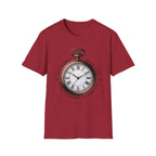 Vintage Pocket Watch T-Shirt, Unisex Graphic Tee, Timeless Gift, Casual Summer Wear, Retro Style Tee