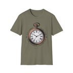 Vintage Pocket Watch T-Shirt, Unisex Graphic Tee, Timeless Gift, Casual Summer Wear, Retro Style Tee