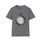 Vintage Pocket Watch T-Shirt, Unisex Graphic Tee, Timeless Gift, Casual Summer Wear, Retro Style Tee
