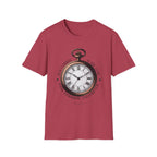 Vintage Pocket Watch T-Shirt, Unisex Graphic Tee, Timeless Gift, Casual Summer Wear, Retro Style Tee