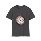 Vintage Pocket Watch T-Shirt, Unisex Graphic Tee, Timeless Gift, Casual Summer Wear, Retro Style Tee