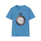 Vintage Pocket Watch T-Shirt, Unisex Graphic Tee, Timeless Gift, Casual Summer Wear, Retro Style Tee